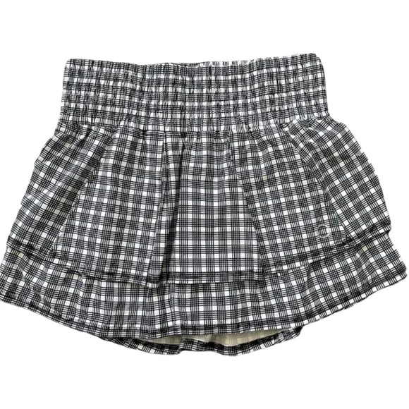 Bubble Women's Ruffle Skirt (Skort,) Size XL Black Gingham