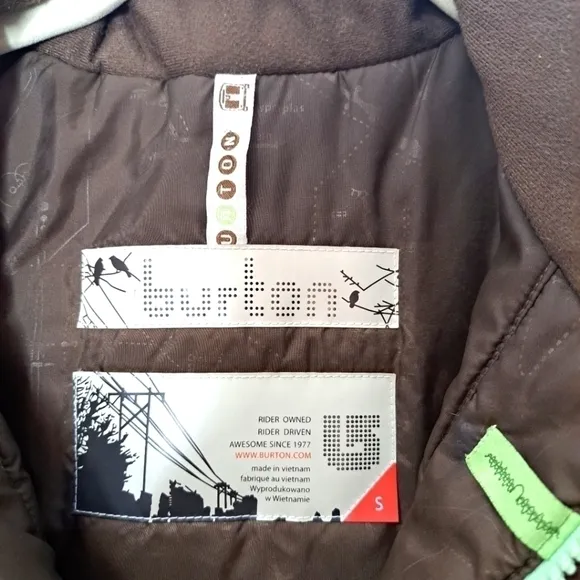 Burton 3/2 Geo snowboard coat gren plaid small