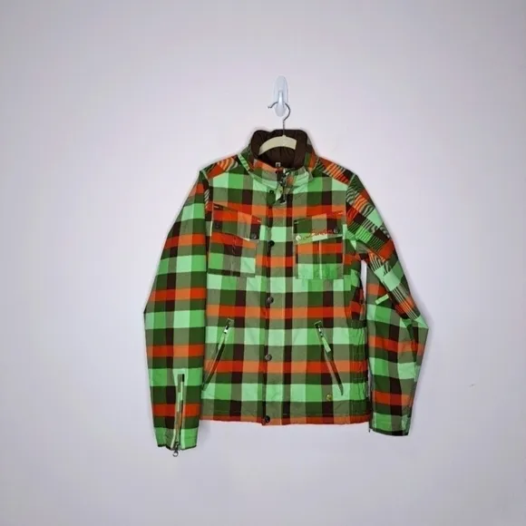 Burton 3/2 Geo snowboard coat gren plaid small