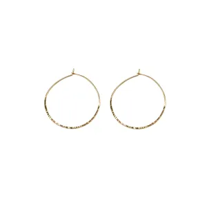 Caitlin 1.25" Textured Hoop Earrings