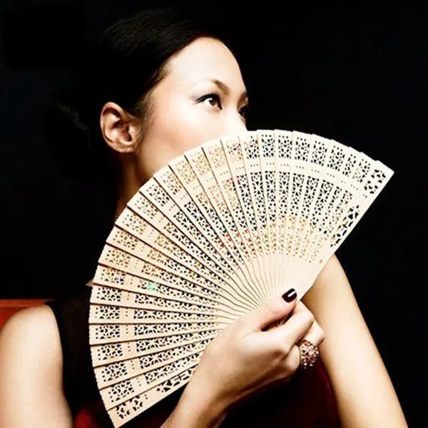 Carved Bamboo Folding Handheld Fan