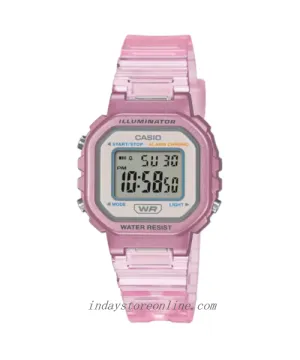 Casio Digital Women's Watch LA-20WHS-4A Digital Transparent Color Resin Band Resin Glass