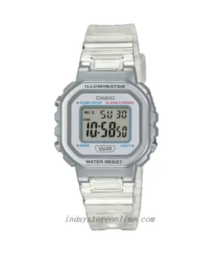 Casio Digital Women's Watch LA-20WHS-7A Digital Transparent Color Resin Band Resin Glass