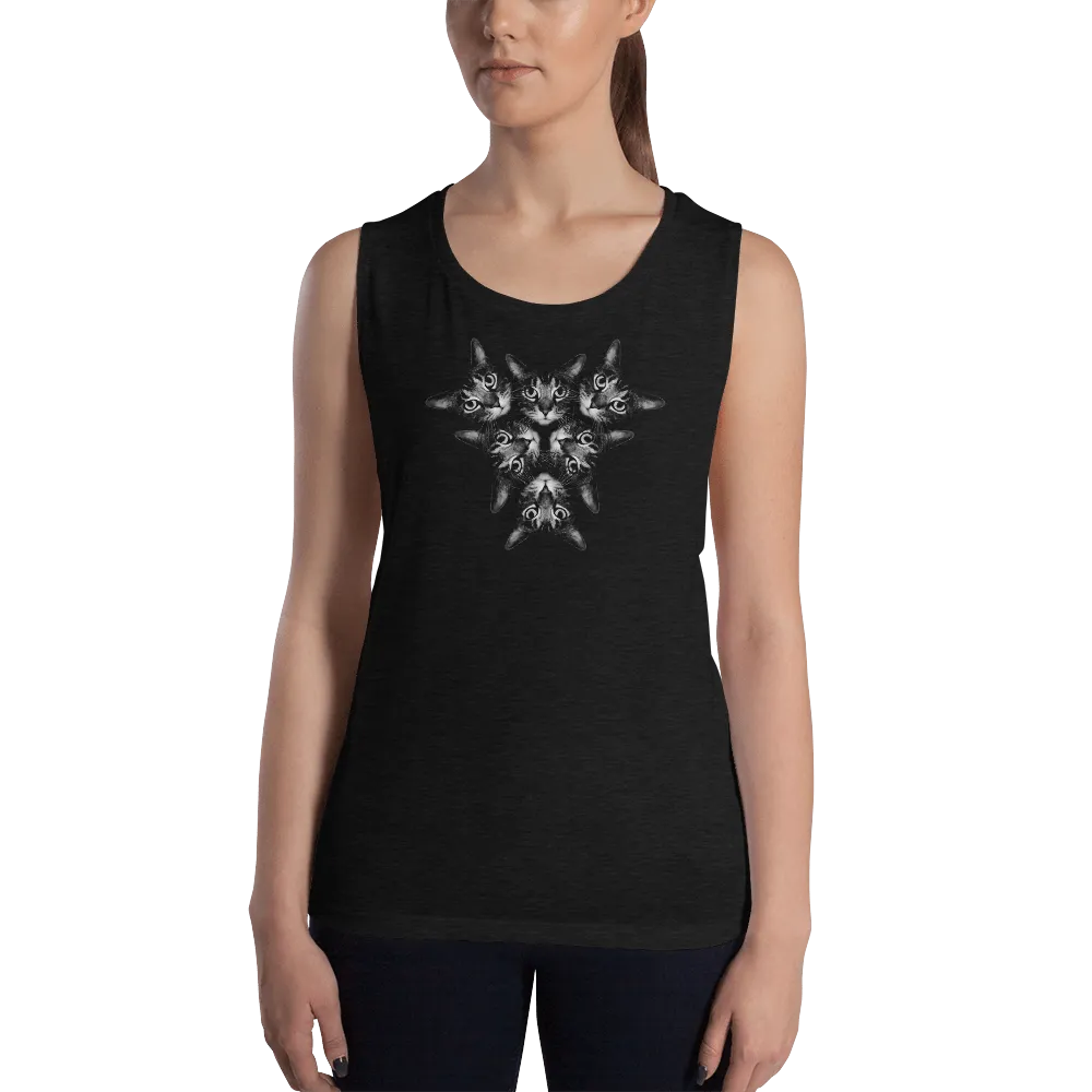 CAT BURST Women's Cat Print Tank Top