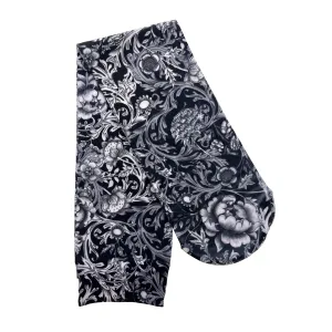 Celeste Stein Socks - Black/White Vines & Roses