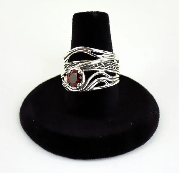 Celtic Weave Ring with Gemstone
