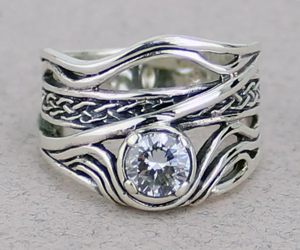 Celtic Weave Ring with Gemstone