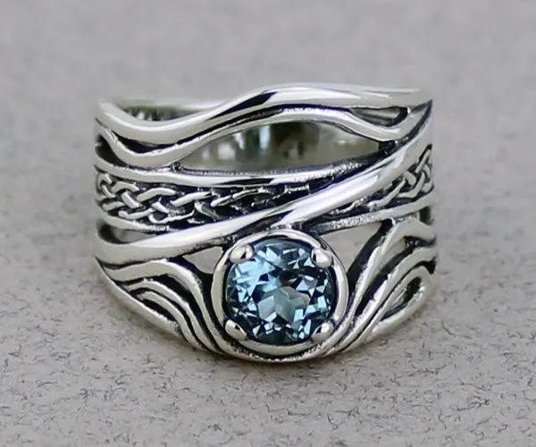 Celtic Weave Ring with Gemstone
