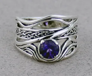 Celtic Weave Ring with Gemstone