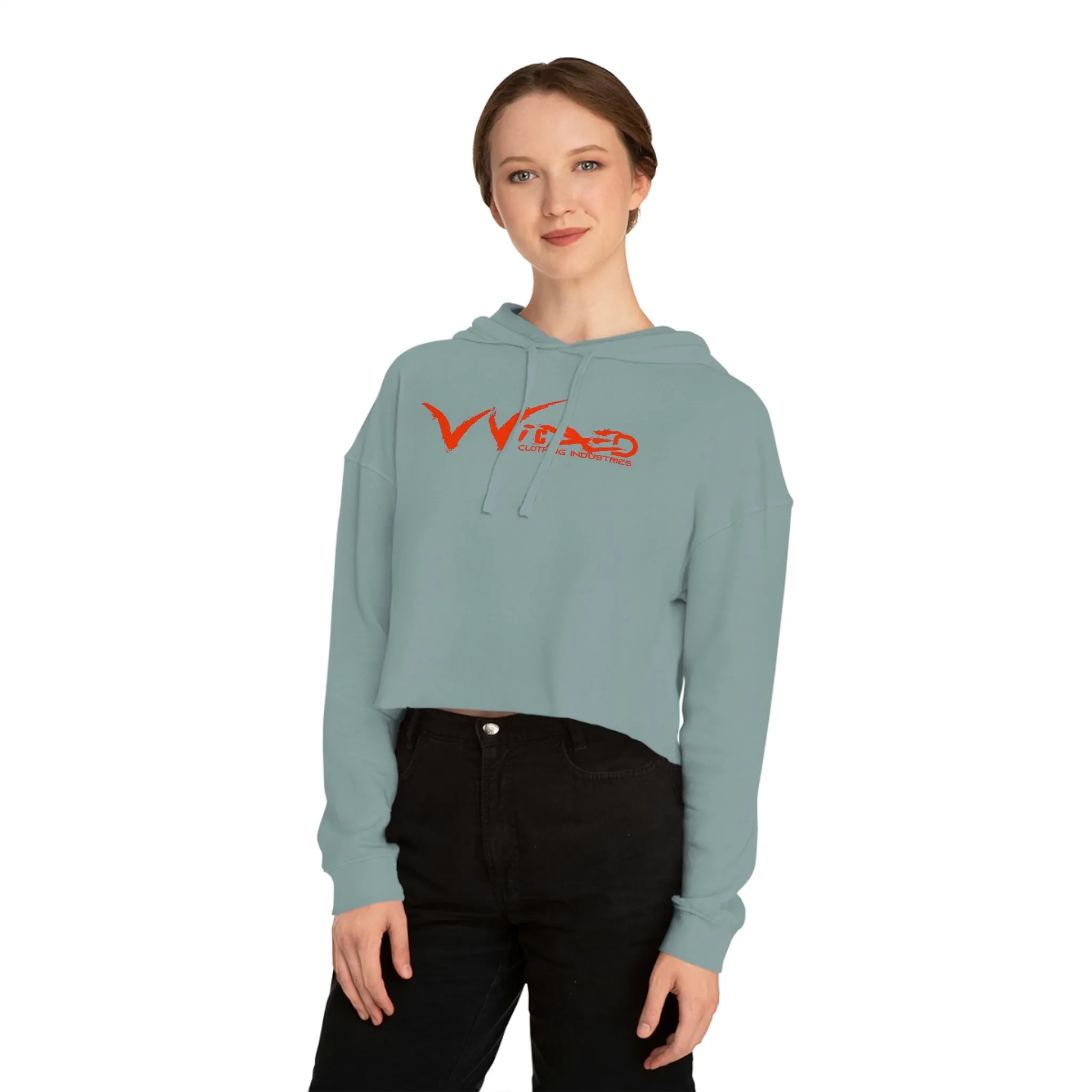 Chaos Cropped Hooded Sweatshirt