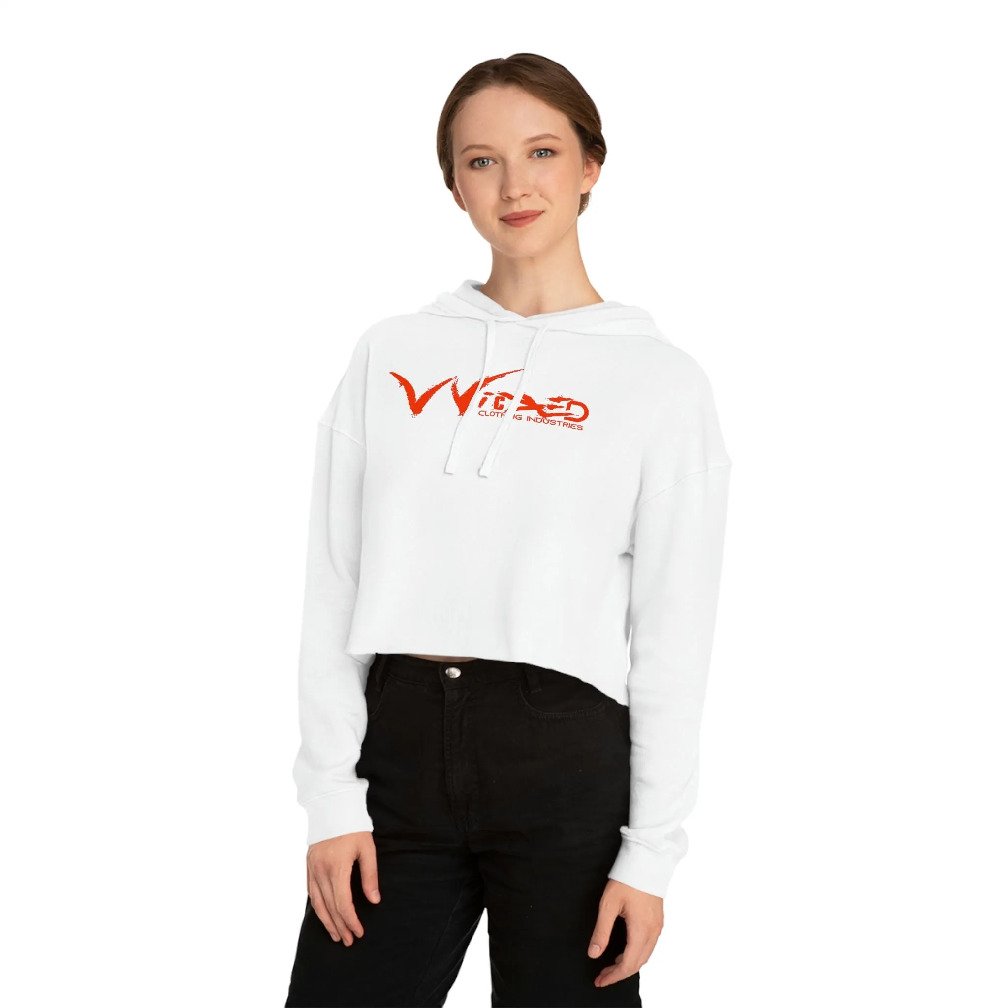 Chaos Cropped Hooded Sweatshirt