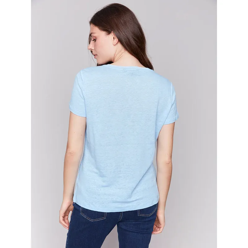 Charlie B Short Sleeve V Neck Shirt