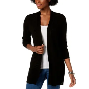 Charter Club Women's Petite Textured Open-Front Cardigan