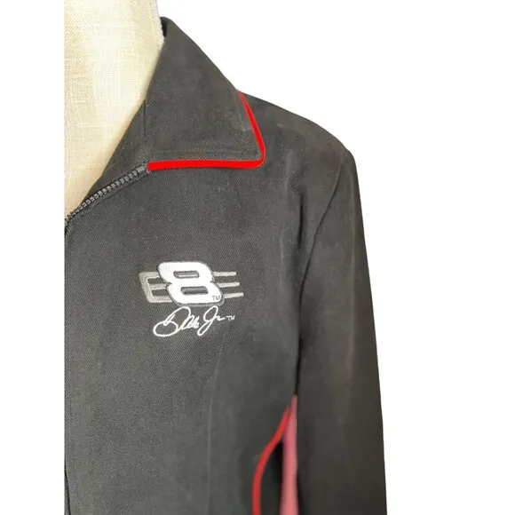 Chase Authentic's NASCAR Dale Earnhardt  Jr women's‎ XL Black Zip Up Embroidered