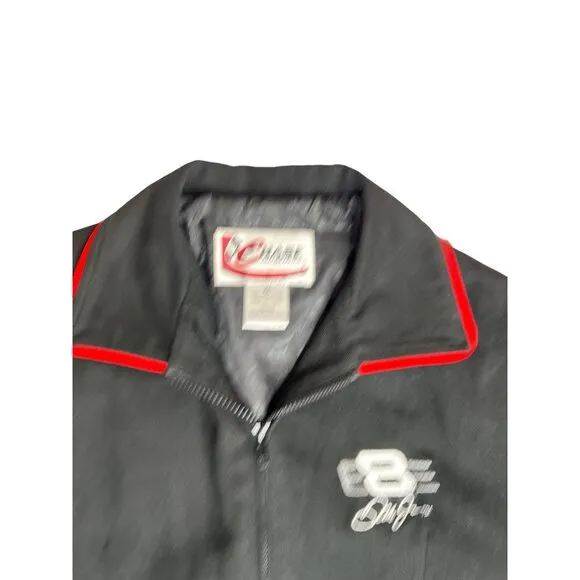 Chase Authentic's NASCAR Dale Earnhardt  Jr women's‎ XL Black Zip Up Embroidered