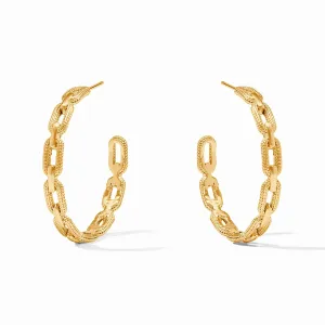Cheval Paperclip Hoop - Gold - Large
