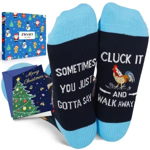Chicken Gifts Ideas Socks; Gifts for Chicken Lovers Rooster Gifts Women Men, Novelty Rooster Chicken Stocking