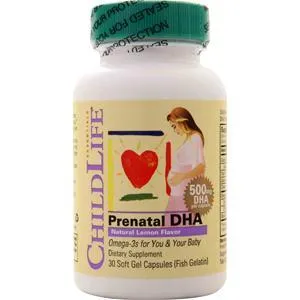 Childlife Prenatal DHA Natural Lemon 30 sgels