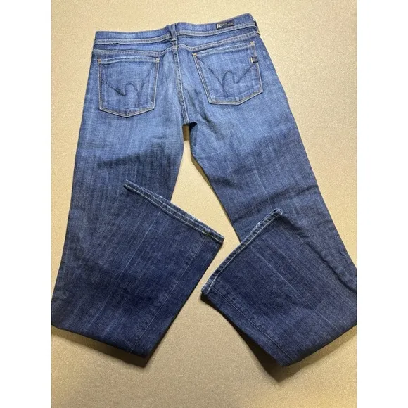 Citizens of Humanity Womens Sz 31x34 Dark Wash Ingrid 002 Low Waist Flare Denim