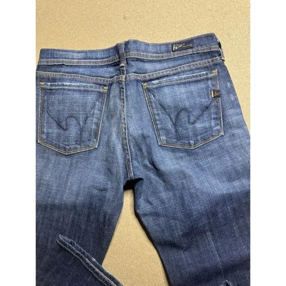 Citizens of Humanity Womens Sz 31x34 Dark Wash Ingrid 002 Low Waist Flare Denim
