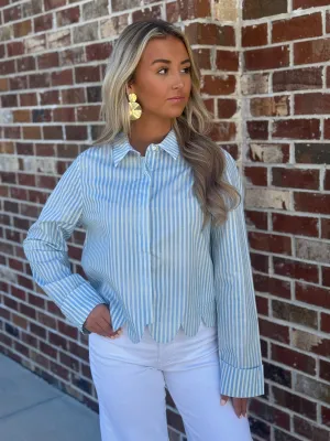 Claire Top (Blue Stripe)