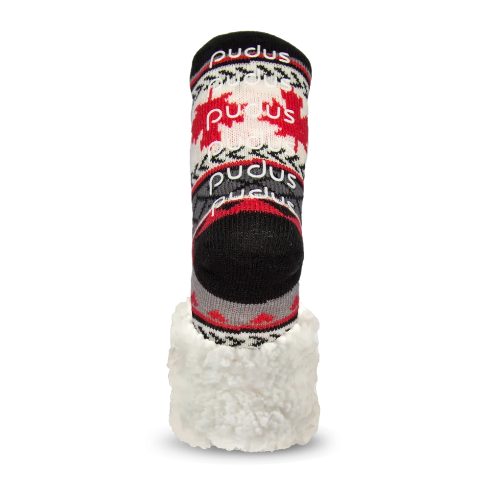 Classic Slipper Socks | Maple Leaf Grey