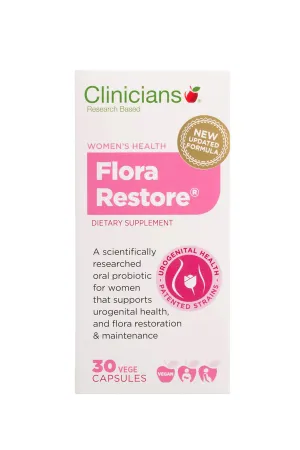 CLINICIANS Flora Restore 30 Vege Capsules