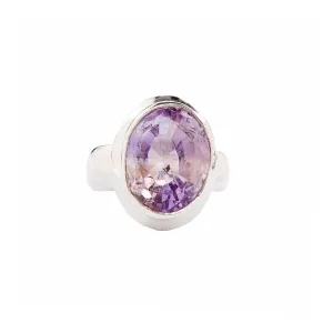 Cool Lavender Faceted Ametrine Ring