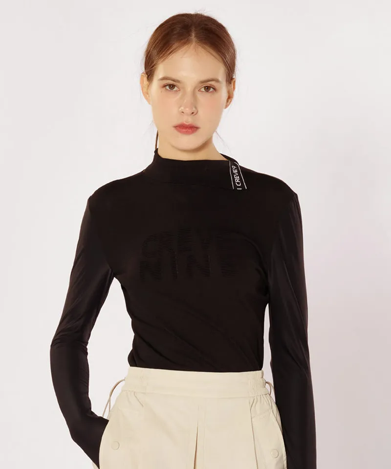 CREVE NINE: Sleeve Cool Jersey Knit - Black