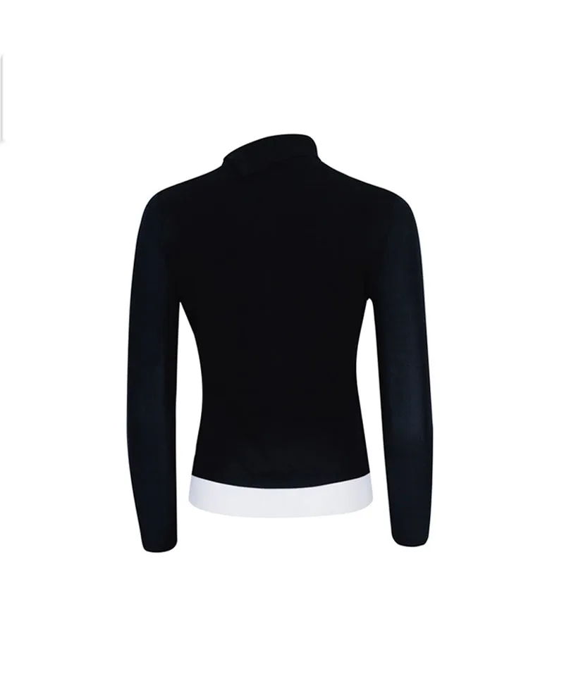 CREVE NINE: Sleeve Cool Jersey Knit - Black