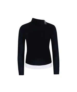 CREVE NINE: Sleeve Cool Jersey Knit - Black