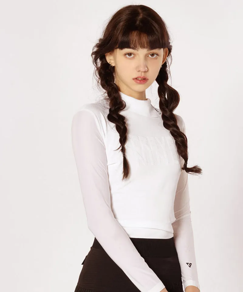 CREVE NINE: Sleeve Cool Jersey Knit - White