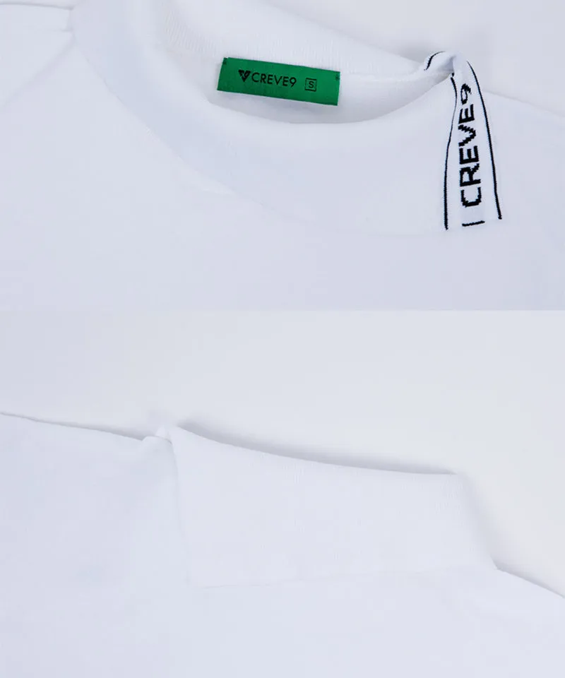 CREVE NINE: Sleeve Cool Jersey Knit - White