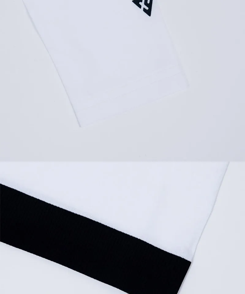 CREVE NINE: Sleeve Cool Jersey Knit - White