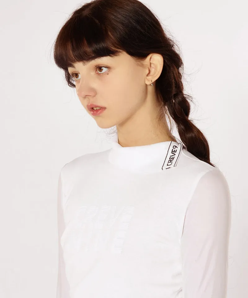CREVE NINE: Sleeve Cool Jersey Knit - White