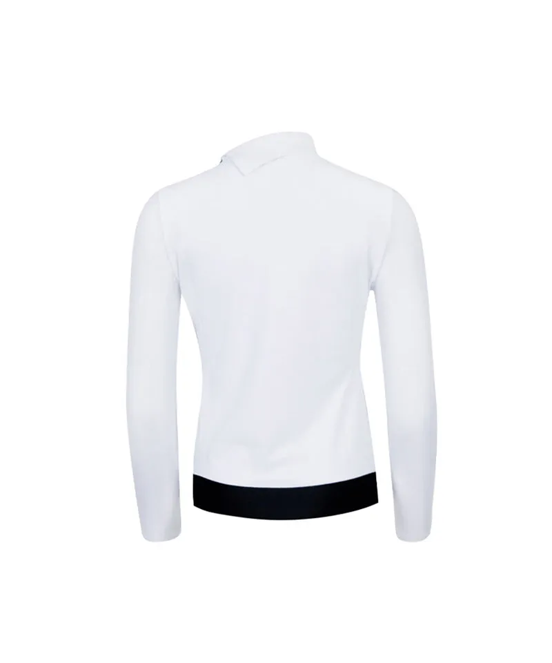 CREVE NINE: Sleeve Cool Jersey Knit - White