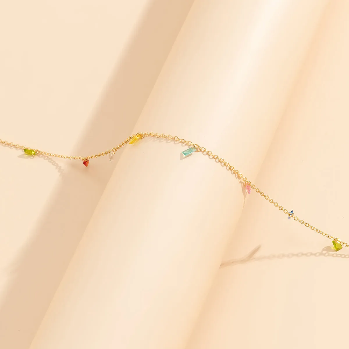 Crystal & 18K Gold-Plated Multicolor Waist Chain