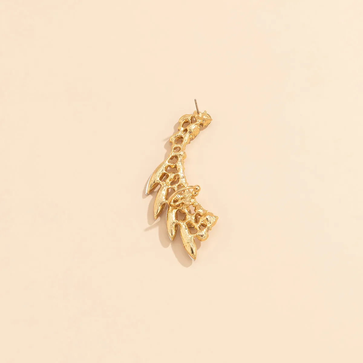 Crystal & Cubic Zirconia 18K Gold-Plated Wheat Ear Climber
