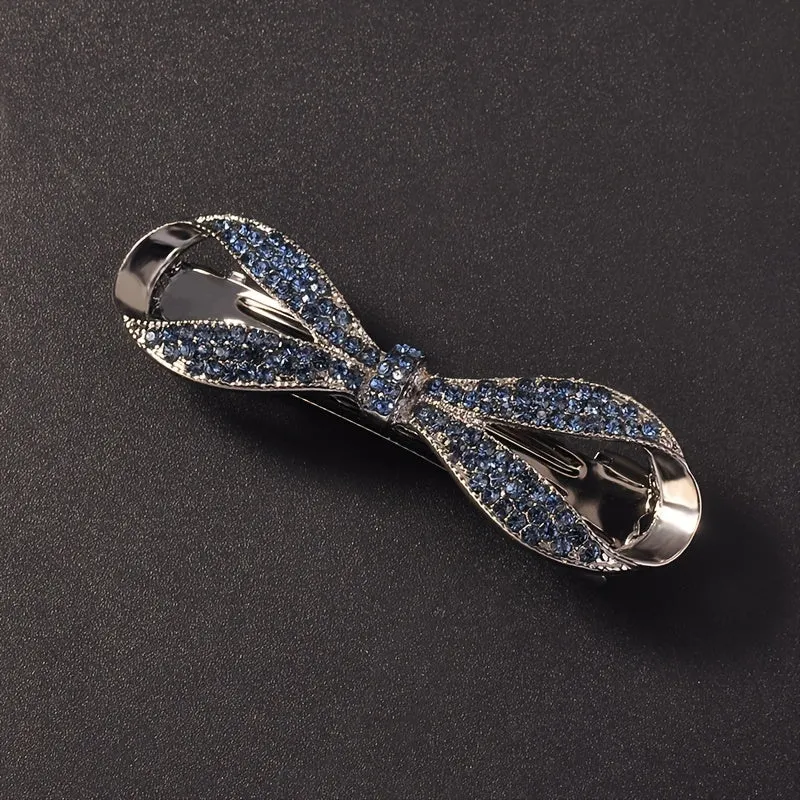 Crystal Bowknot Spring Hair Clip