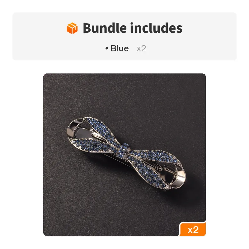 Crystal Bowknot Spring Hair Clip