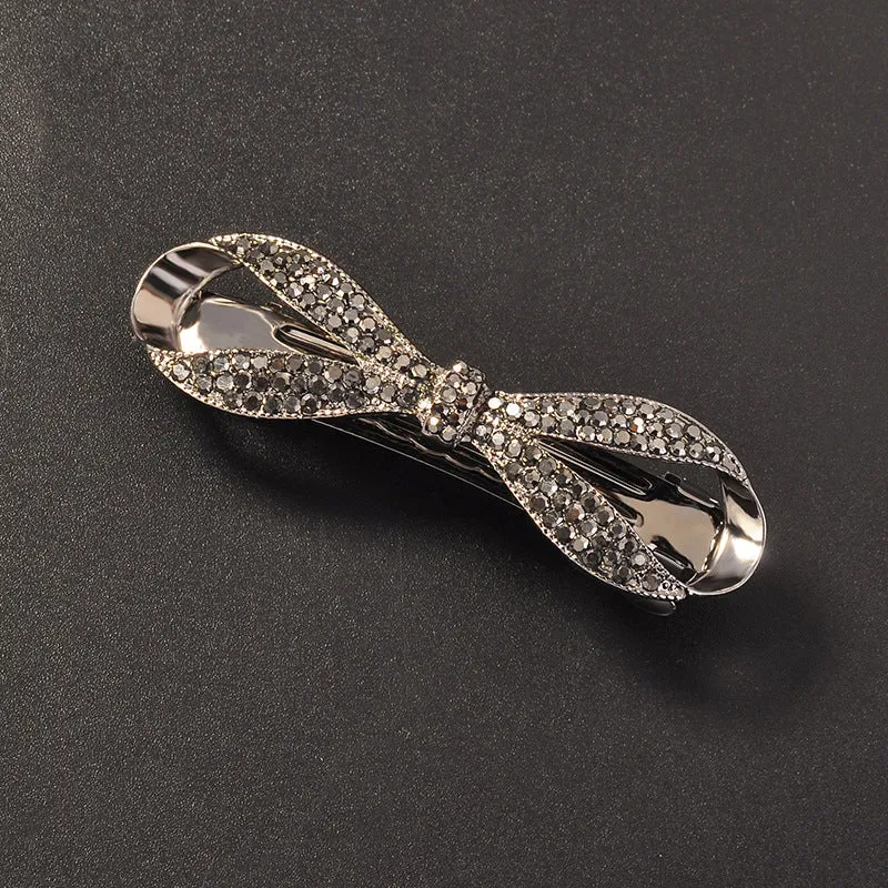 Crystal Bowknot Spring Hair Clip