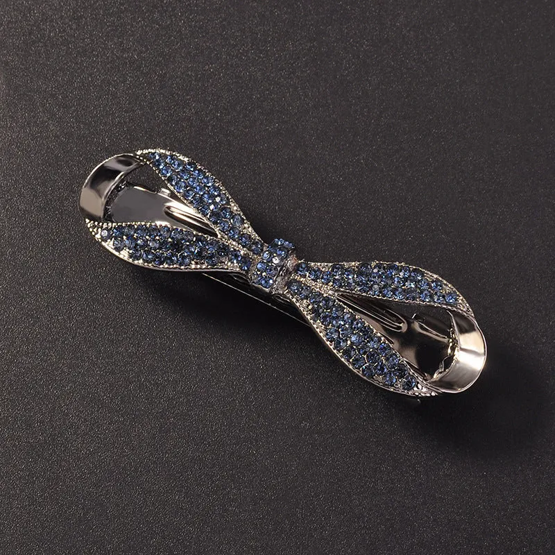 Crystal Bowknot Spring Hair Clip