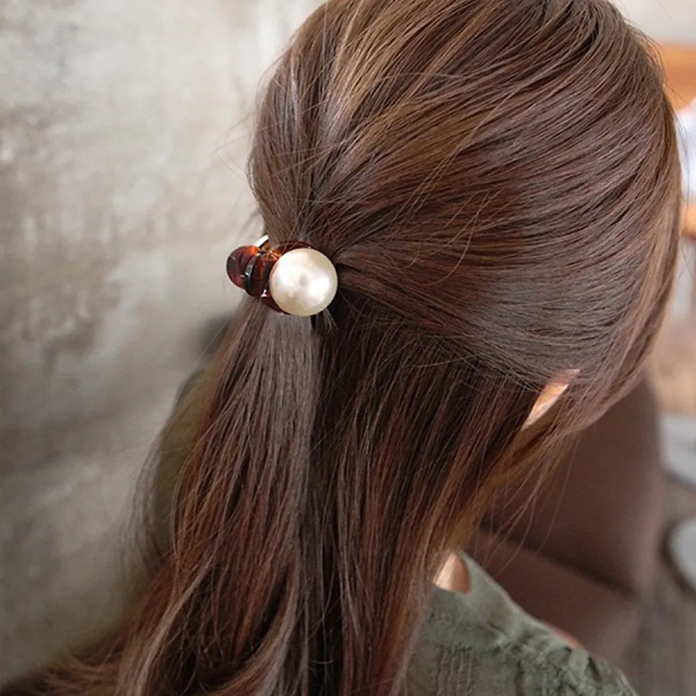 Crystal Pearl Hair Clip  Elegant Hair Accessory