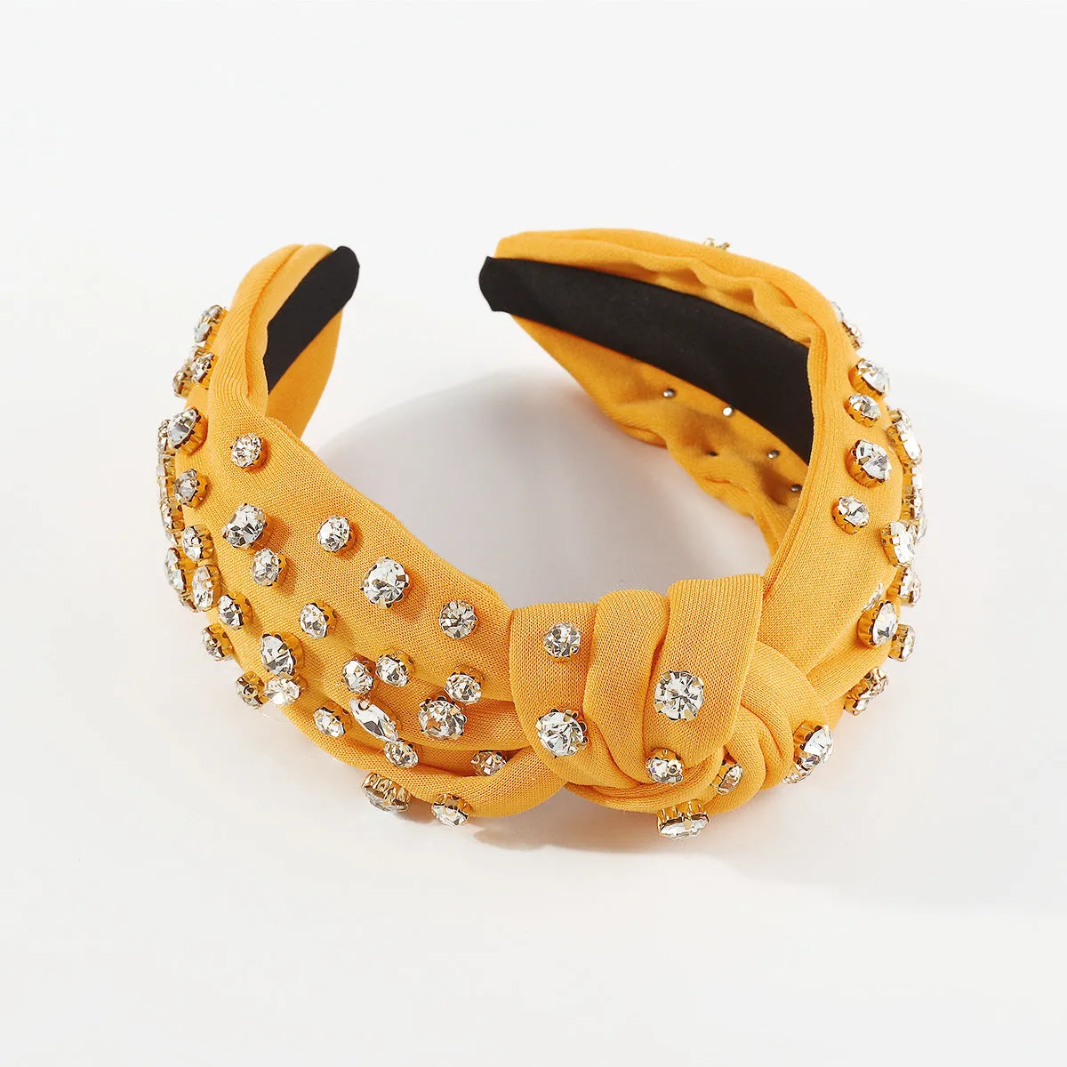 Cubic Zirconia & Yellow Polyester Hard Headband