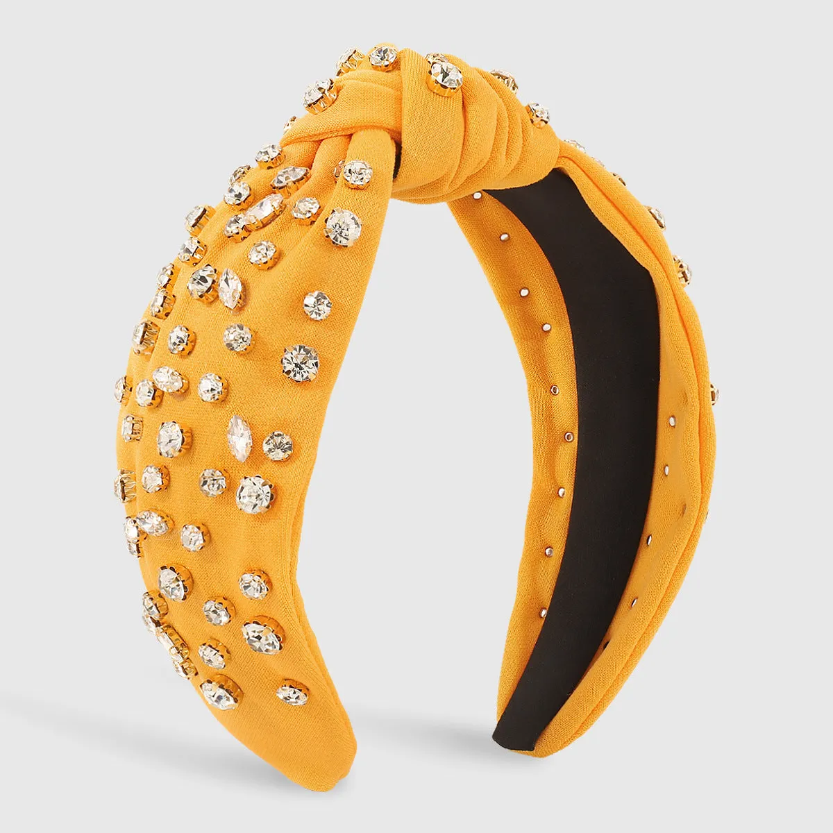 Cubic Zirconia & Yellow Polyester Hard Headband
