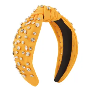 Cubic Zirconia & Yellow Polyester Hard Headband