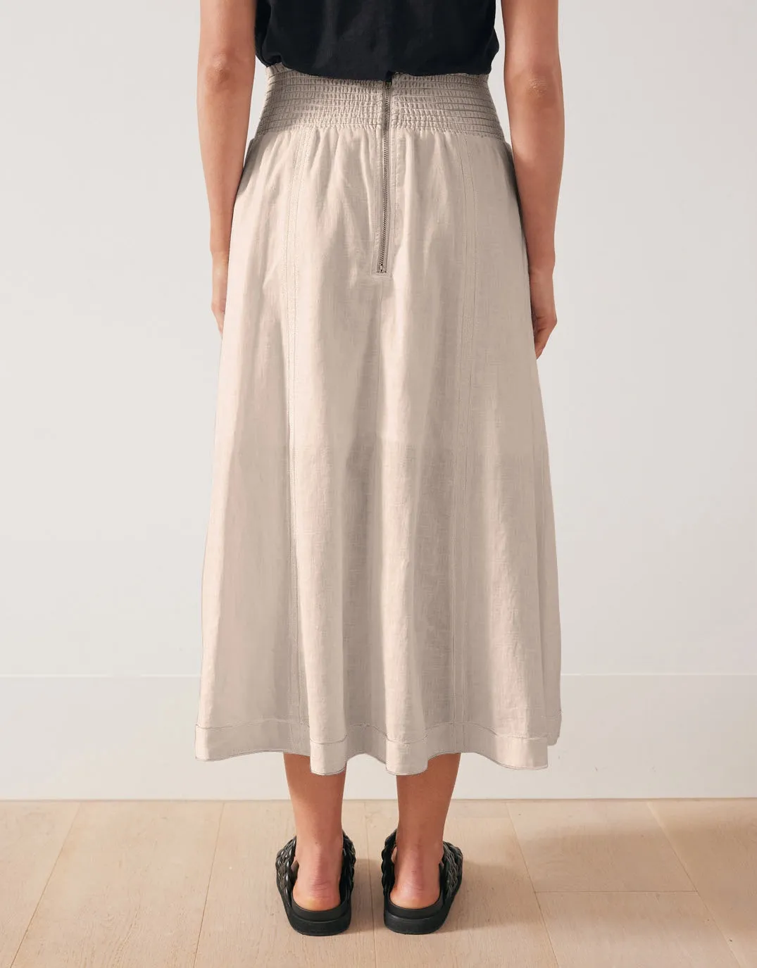 Dakota Linen Skirt - Natural