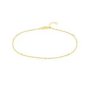 D/C Beads on Axis Chain Adjustable Anklet