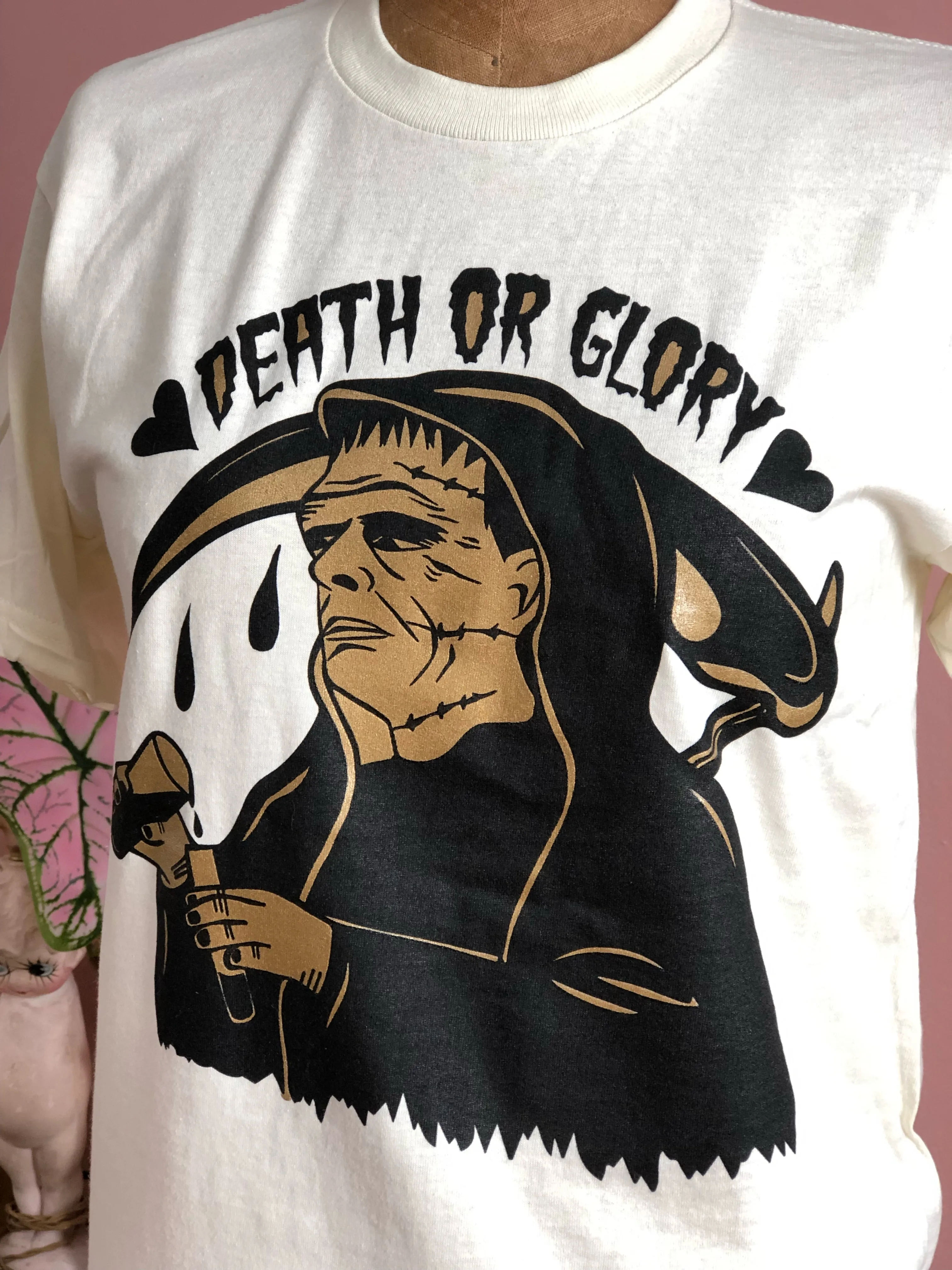 DEATH OR GLORY HEAVYWEIGHT UNISEX TEE *NATURAL