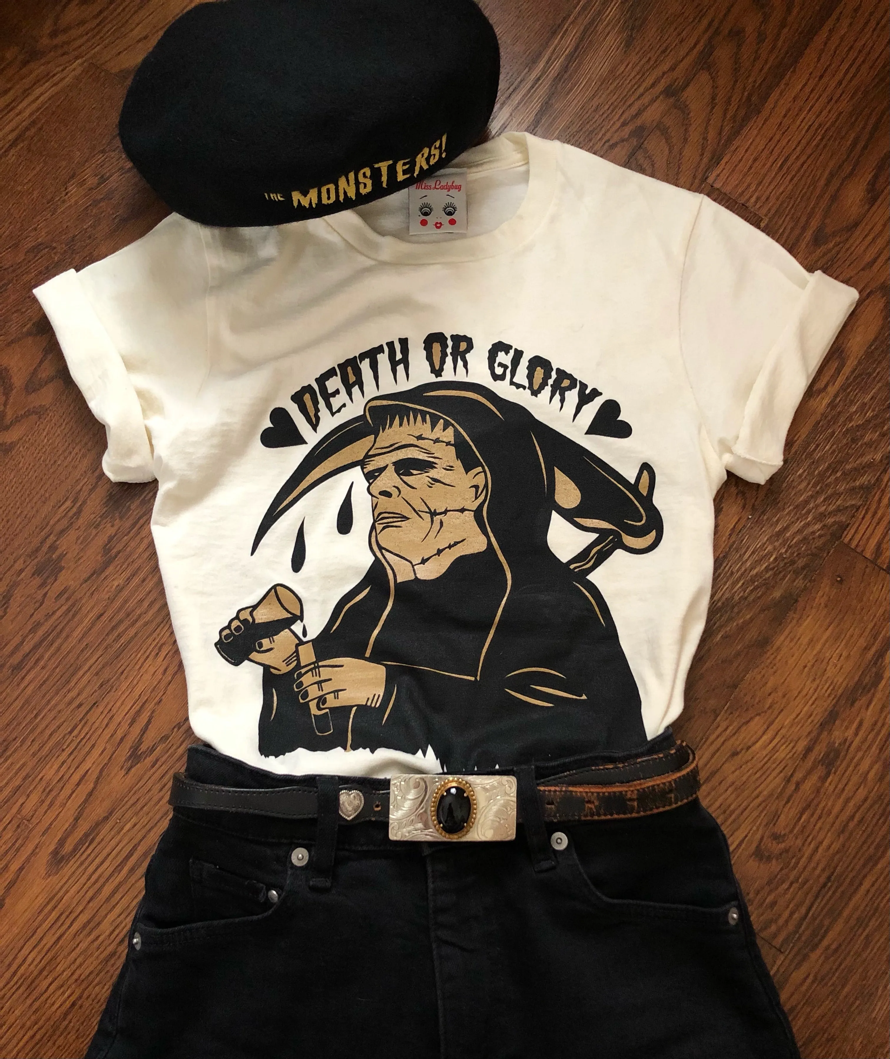 DEATH OR GLORY HEAVYWEIGHT UNISEX TEE *NATURAL